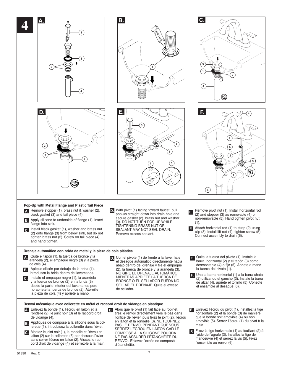 A. b. d. e, C. f | Delta 2538 User Manual | Page 7 / 8