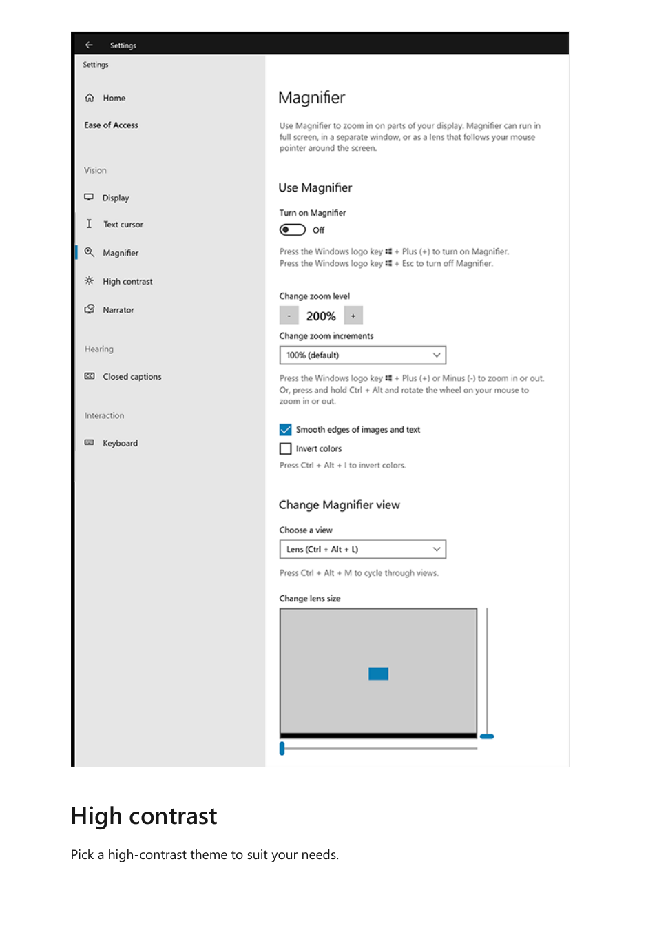 High contrast | Microsoft Surface Hub 2 SmCamera User Manual | Page 229 / 572