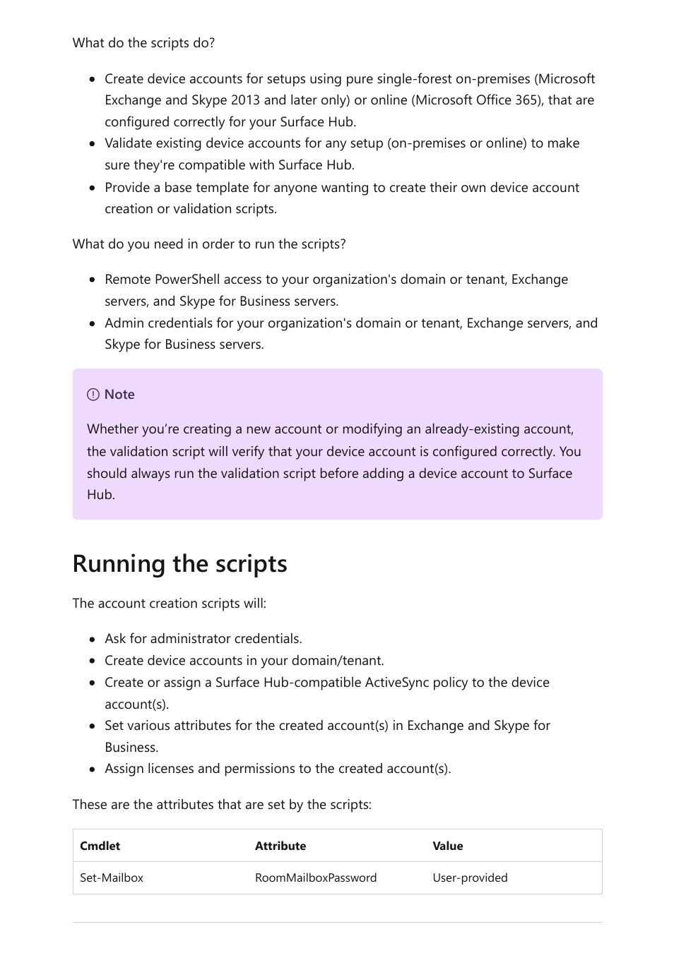 Running the scripts | Microsoft Surface Hub 2 SmCamera User Manual | Page 512 / 572