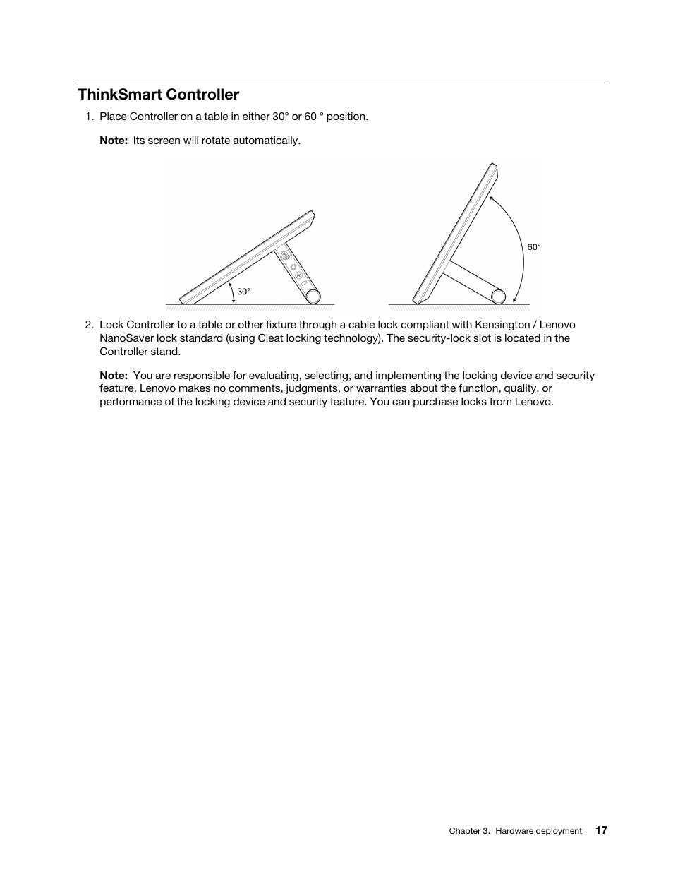 Thinksmart controller | Lenovo ThinkSmCore and IP Controller Kit for Microsoft Teams Rooms User Manual | Page 23 / 106