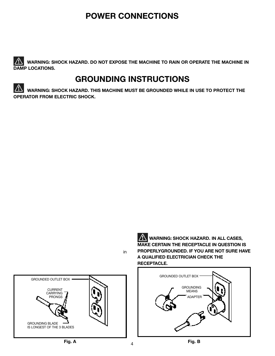 Power connections, Grounding instructions | Delta SM600 User Manual | Page 4 / 60