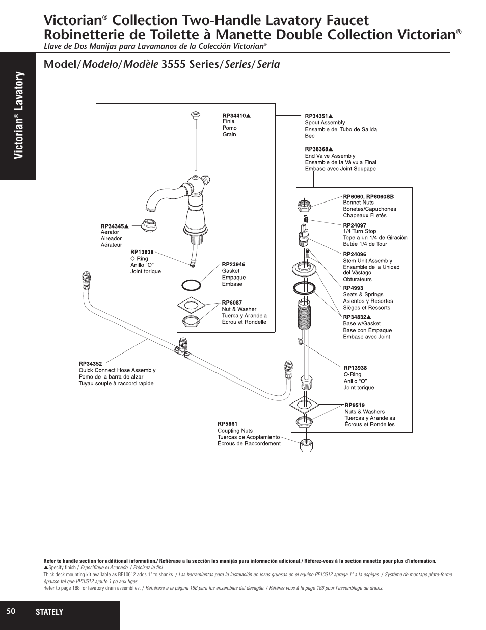 Delta Victorian 3555 Series User Manual | 1 page