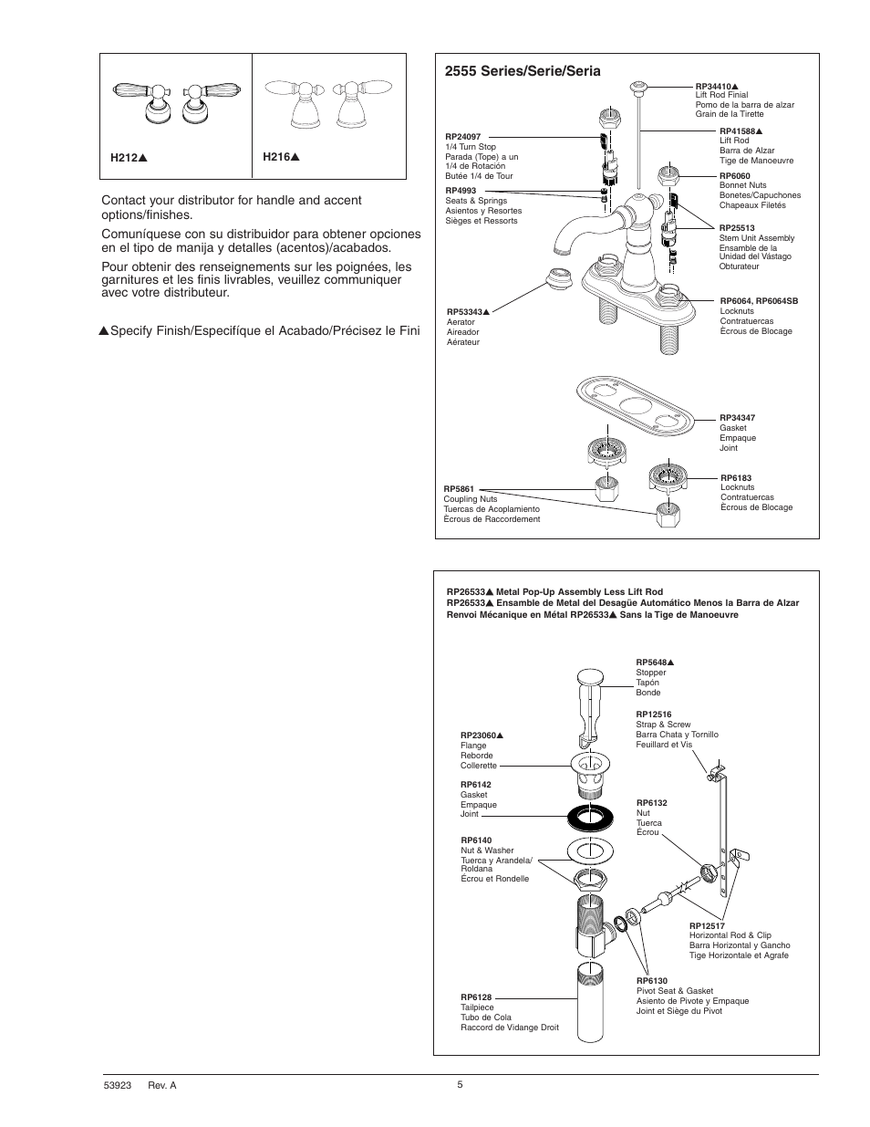 2555 series/serie/seria | Delta 2555 Series User Manual | Page 5 / 6