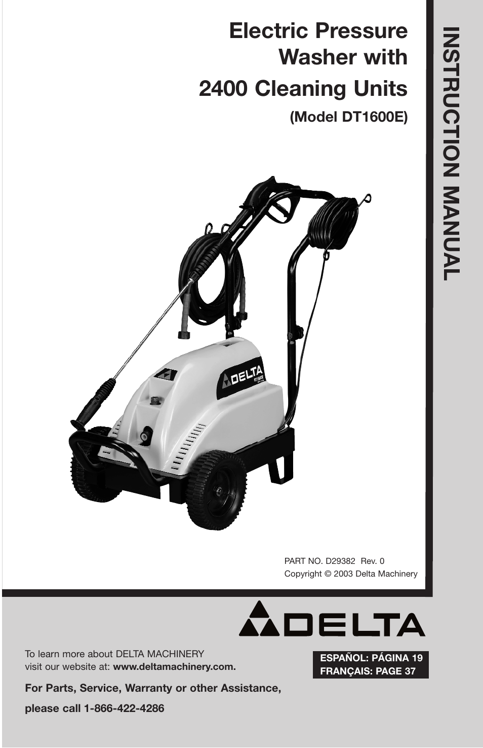 Delta D29382 User Manual | 18 pages