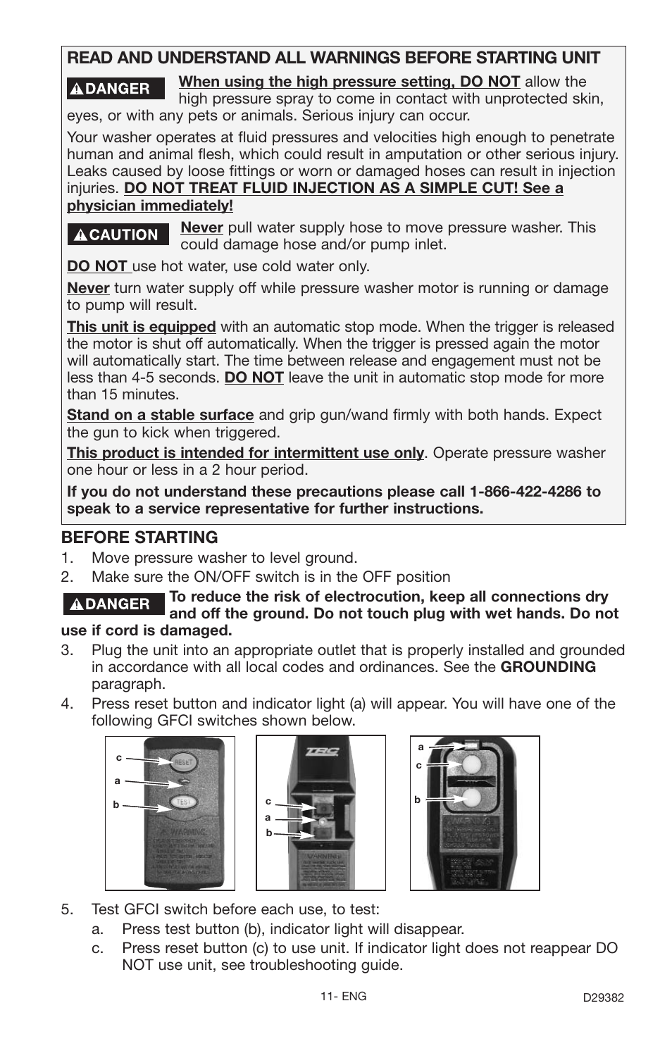 Before starting | Delta D29382 User Manual | Page 11 / 18