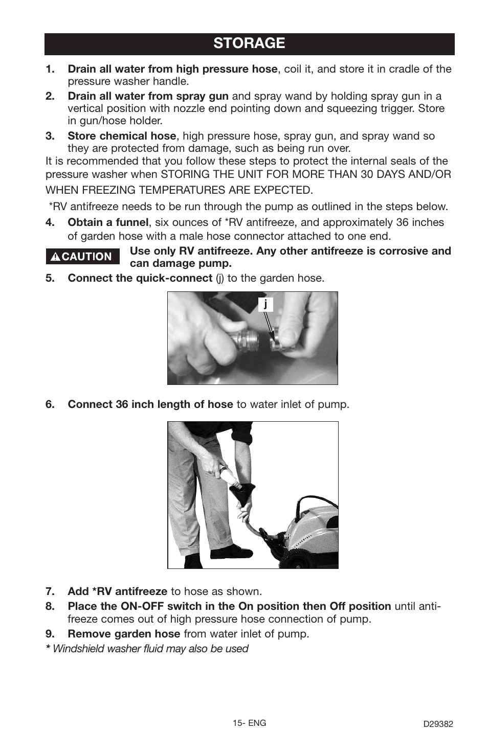 Storage | Delta D29382 User Manual | Page 15 / 18