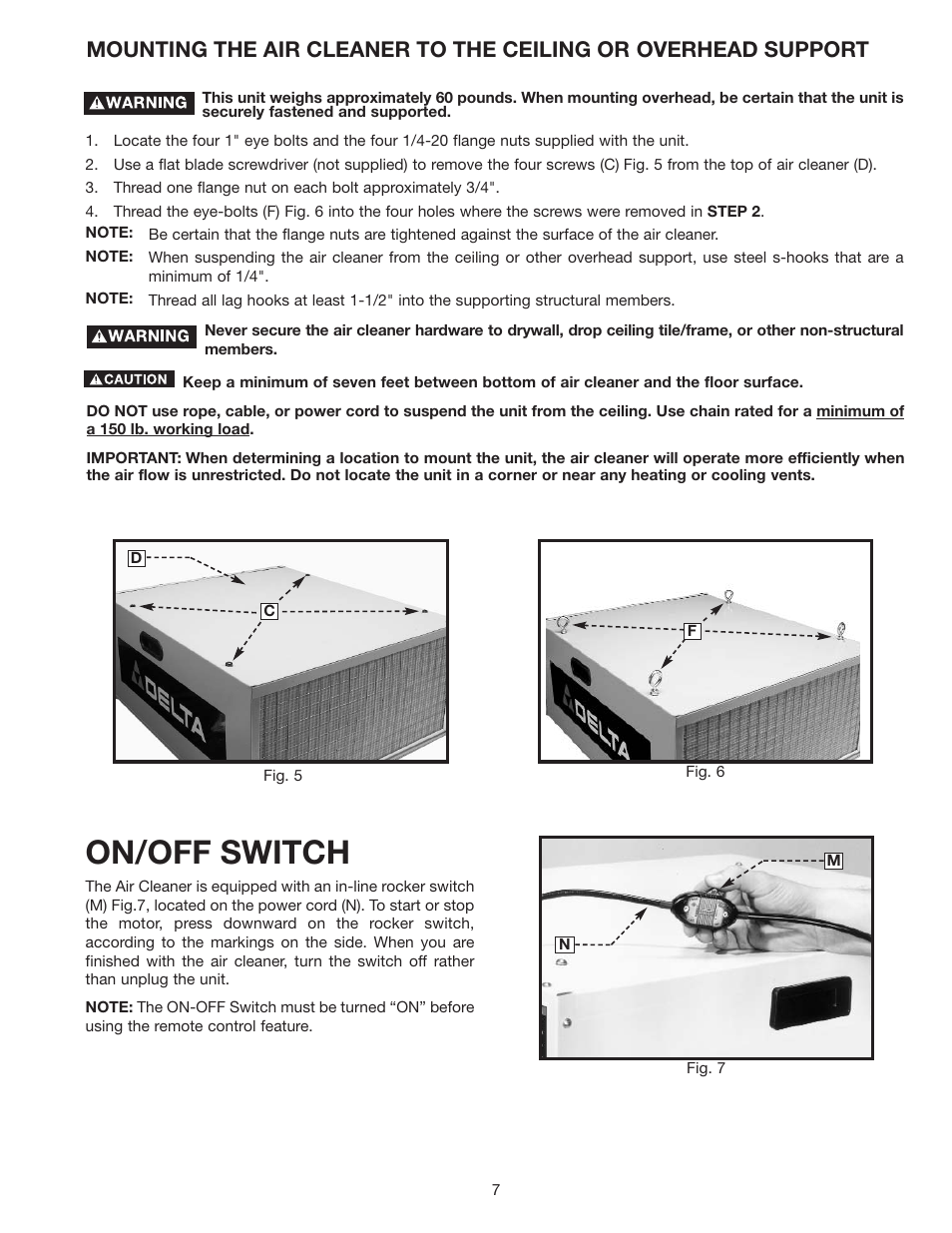 On/off switch | Delta 50-875 User Manual | Page 7 / 11