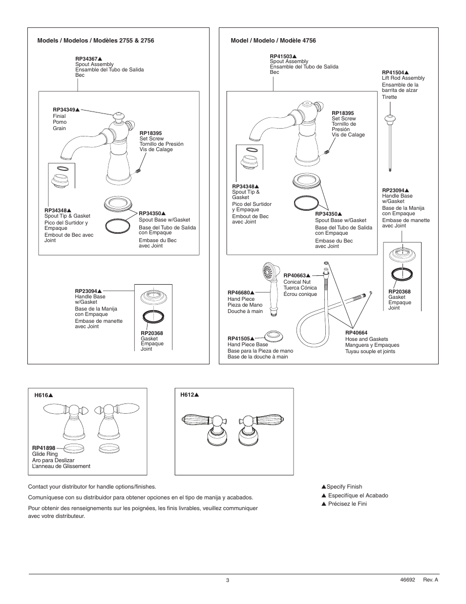 Delta Victorian 2756 Series User Manual | Page 3 / 8