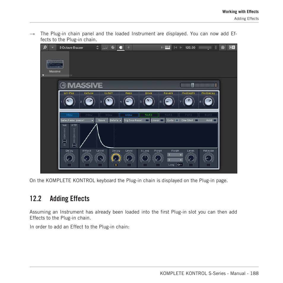 Adding effects, 2 adding effects | Native Instruments KOMPLETE KONTROL S88 MK2 88-Key Controller for KOMPLETE User Manual | Page 188 / 266