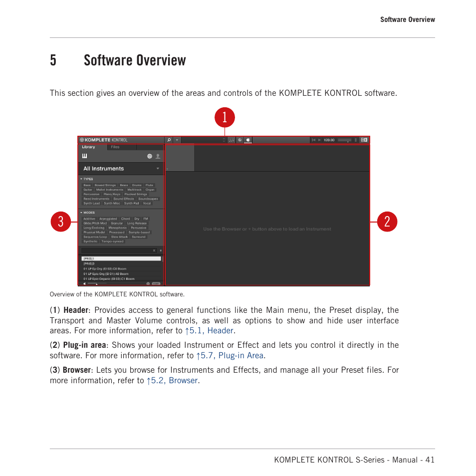 Software overview, 5software overview | Native Instruments KOMPLETE KONTROL S88 MK2 88-Key Controller for KOMPLETE User Manual | Page 41 / 266