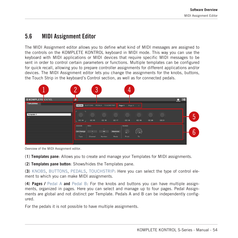 Midi assignment editor, 6 midi assignment editor | Native Instruments KOMPLETE KONTROL S88 MK2 88-Key Controller for KOMPLETE User Manual | Page 54 / 266
