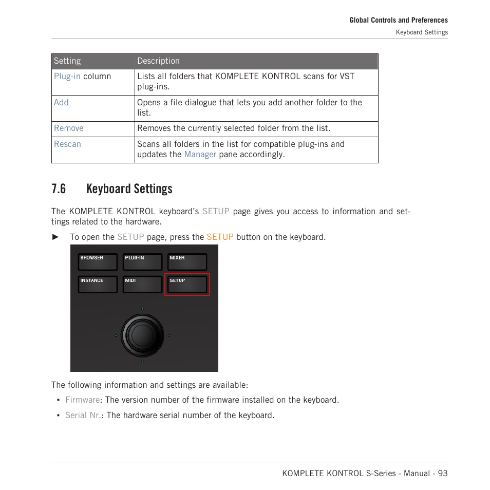 Keyboard settings, 6, keyboard settings, 6 keyboard settings | Native Instruments KOMPLETE KONTROL S88 MK2 88-Key Controller for KOMPLETE User Manual | Page 93 / 266