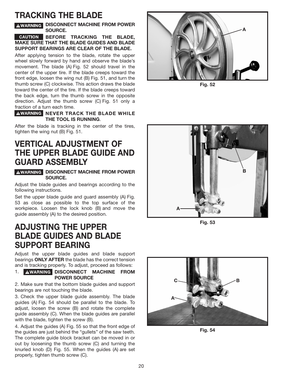 Tracking the blade | Delta 28-348 User Manual | Page 20 / 28