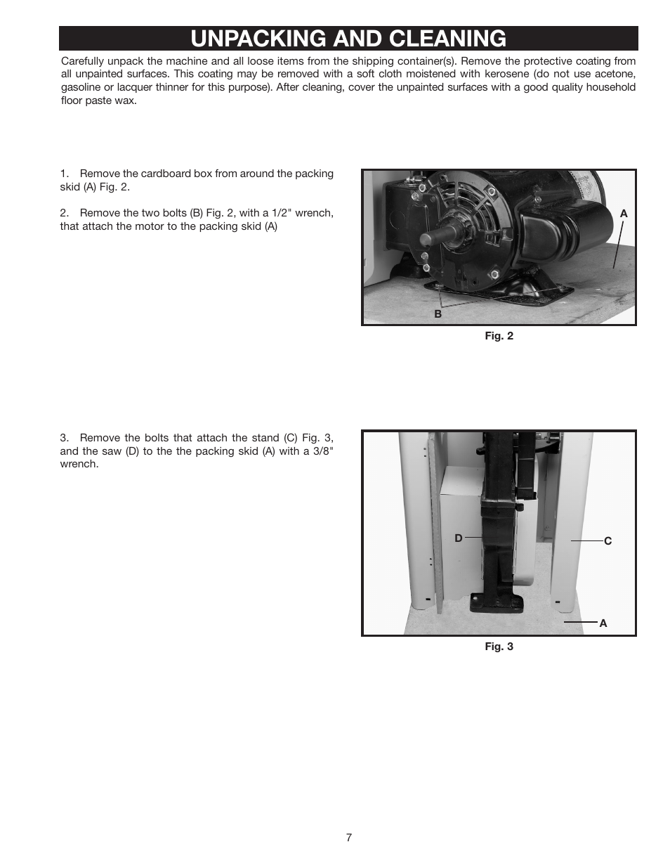 Unpacking and cleaning | Delta 28-348 User Manual | Page 7 / 28