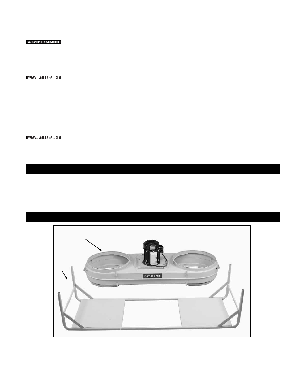 Description fonctionnelle, Contenus de boite, Connexions électriques | Caractéristiques techniques du moteur, Fonctionnement avec une tension de 460 volts, Avant-propos | Delta 50-764 User Manual | Page 21 / 48