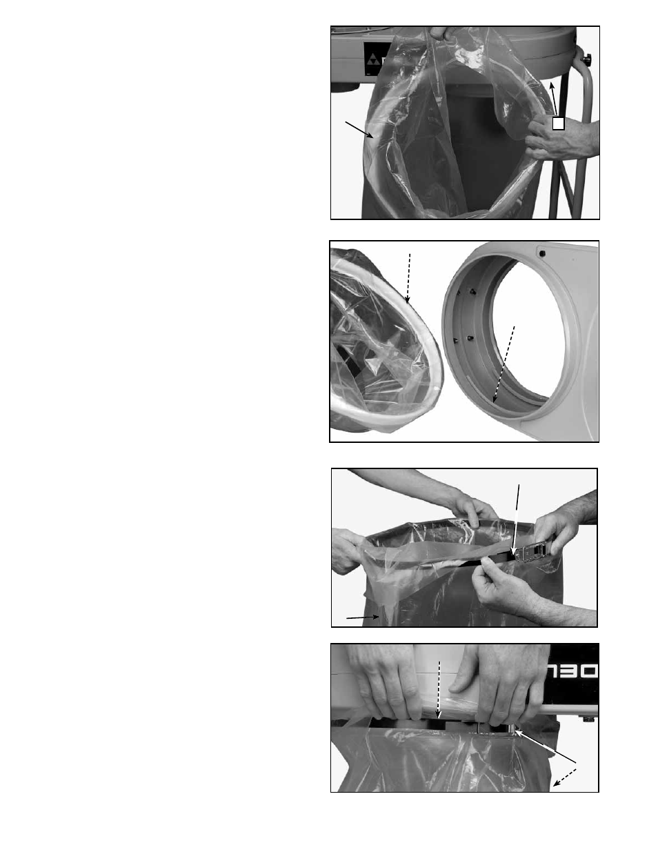 Cómo conectar la bolsa de recolección de polvo | Delta 50-764 User Manual | Page 40 / 48