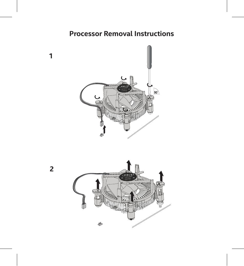 Processor removal instructions | Intel Core i5-10400 2.9 GHz Six-Core LGA 1200 Processor User Manual | Page 10 / 36