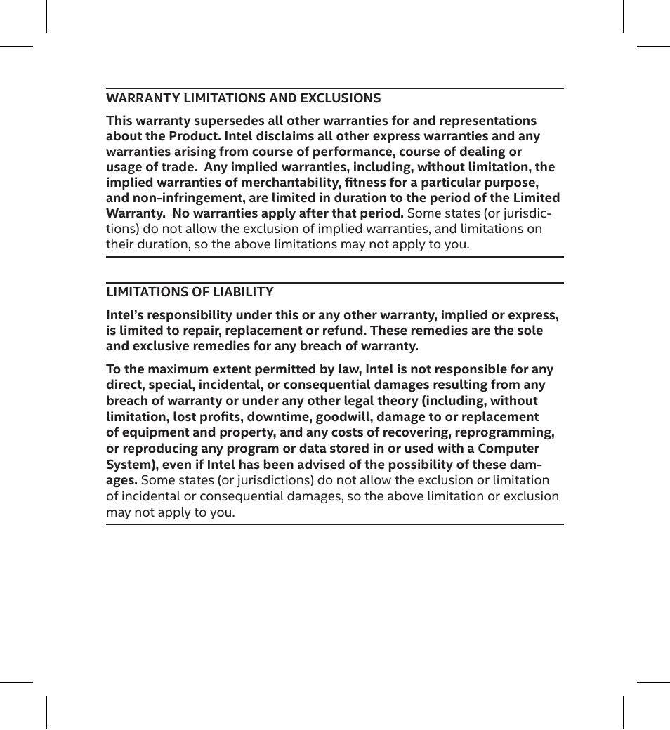 Intel Core i5-10400 2.9 GHz Six-Core LGA 1200 Processor User Manual | Page 15 / 36