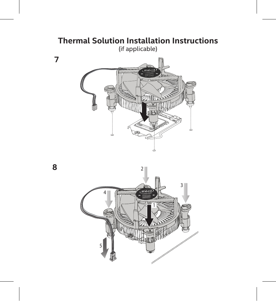 8thermal solution installation instructions | Intel Core i5-10400 2.9 GHz Six-Core LGA 1200 Processor User Manual | Page 9 / 36