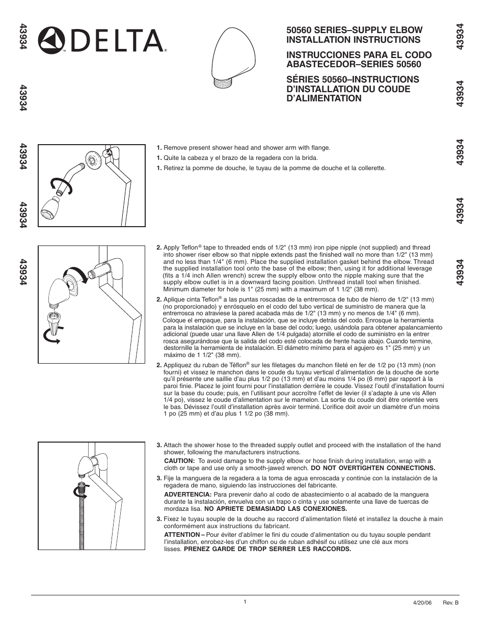 Delta 50560 Series User Manual | 2 pages