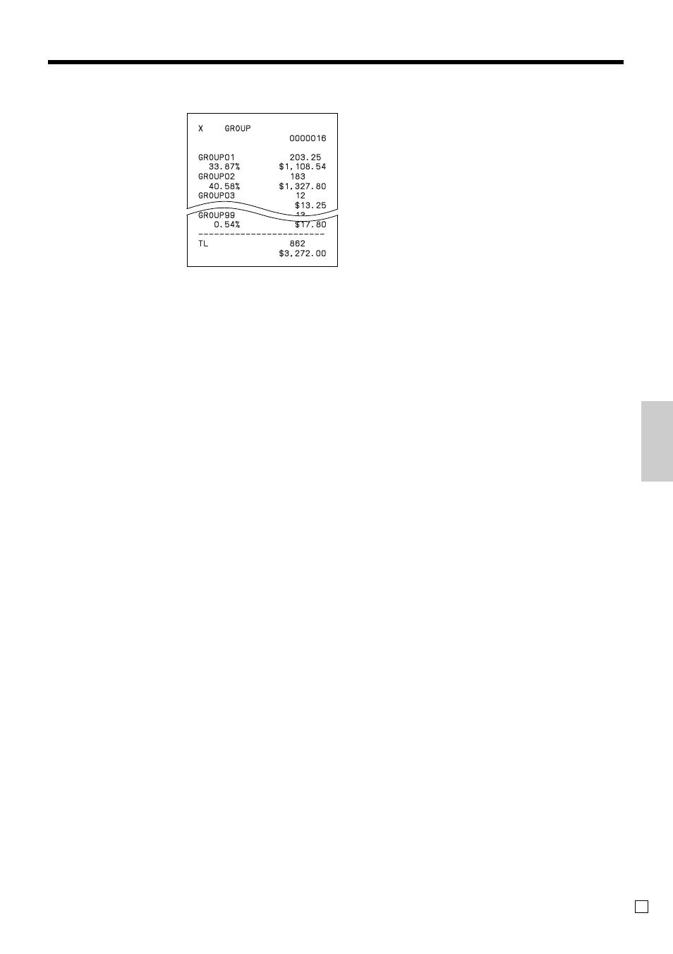Ad v anced operations and setups, Group report | Casio PCR-T2100 User Manual | Page 79 / 96