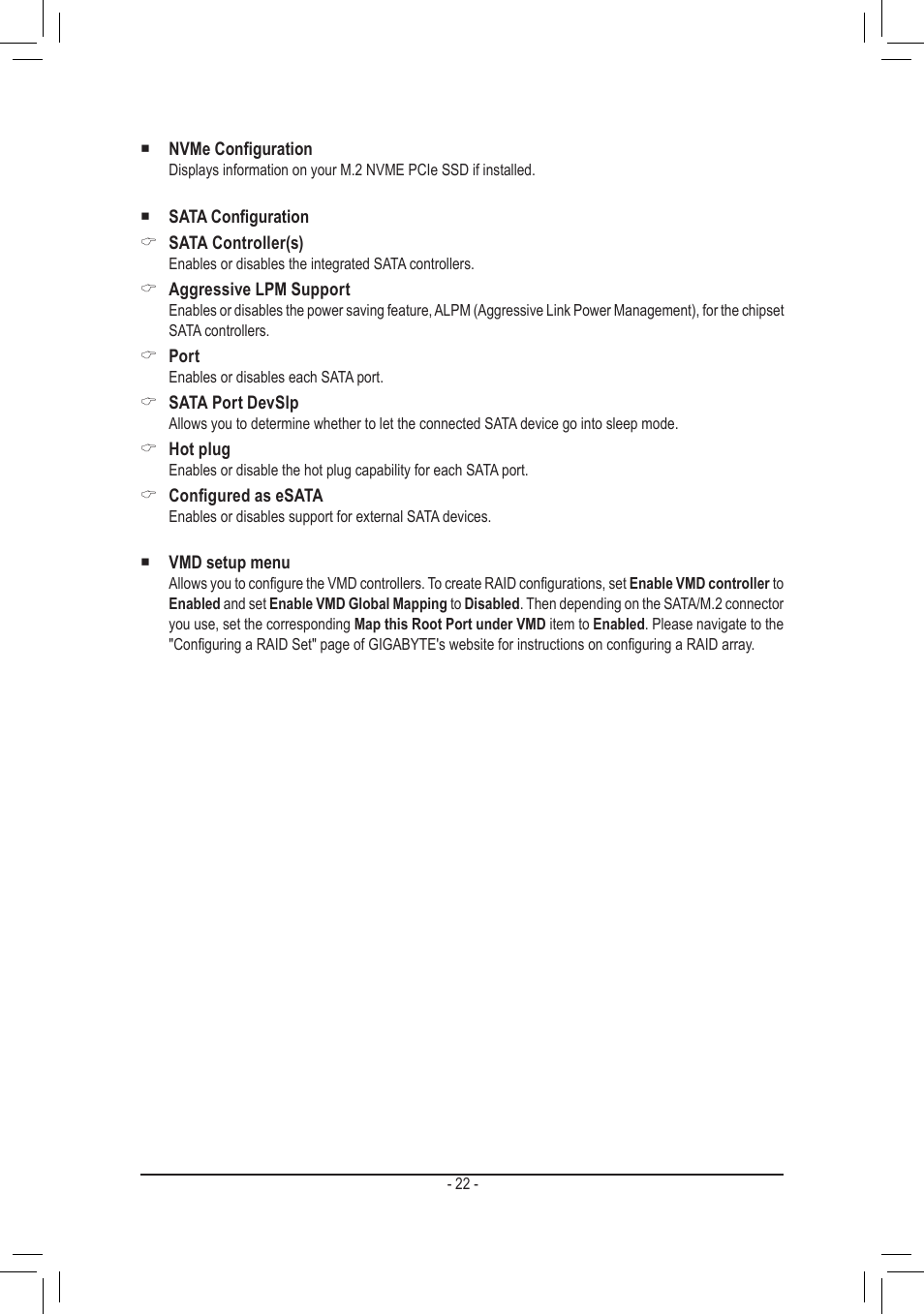 GIGABYTE Z690 AORUS ELITE AX DDR5 LGA 1700 ATX Motherboard User Manual | Page 22 / 29