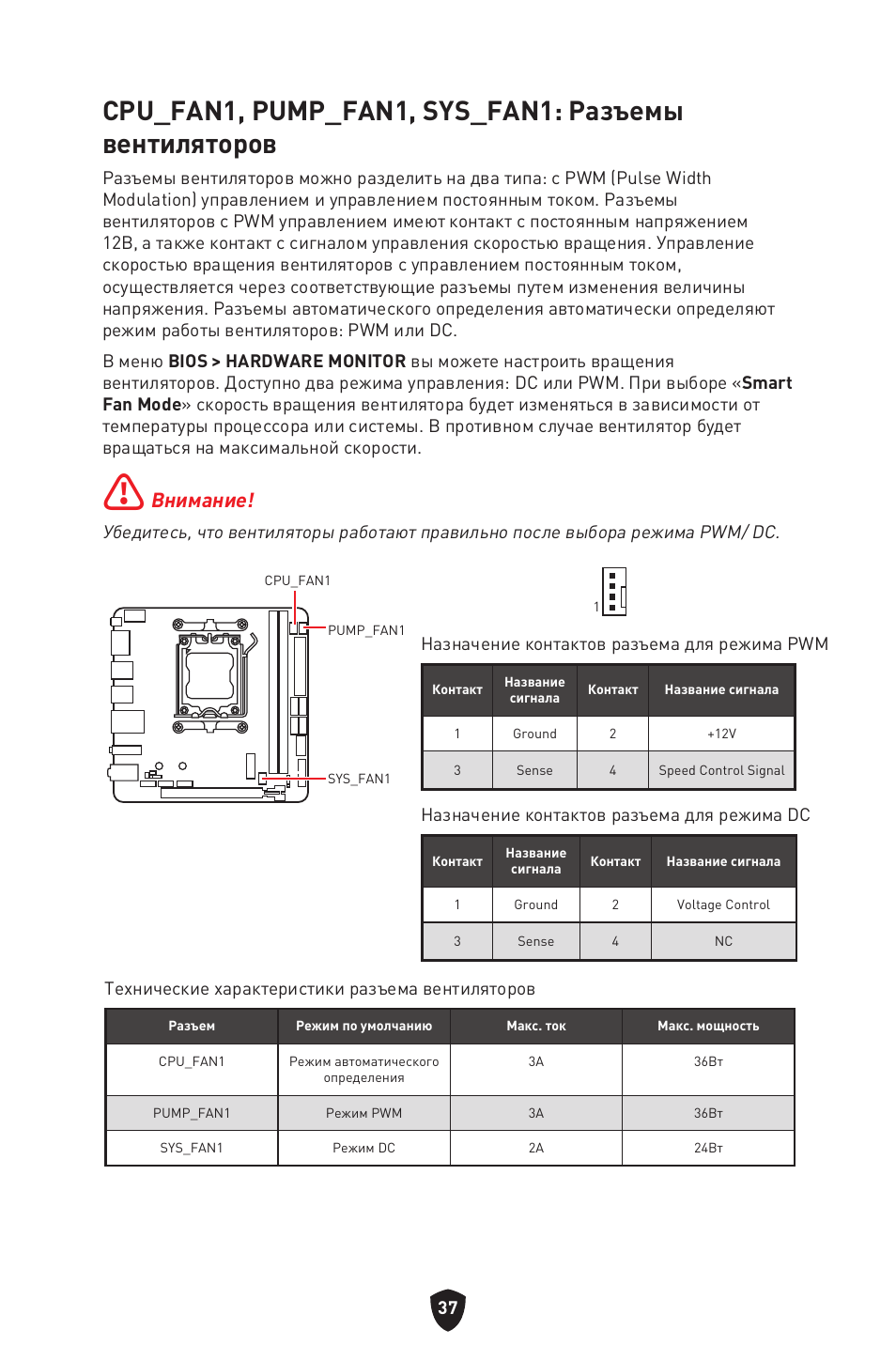 Внимание | MSI MPG B650I EDGE WIFI AM5 Mini-ITX Motherboard User Manual | Page 184 / 397