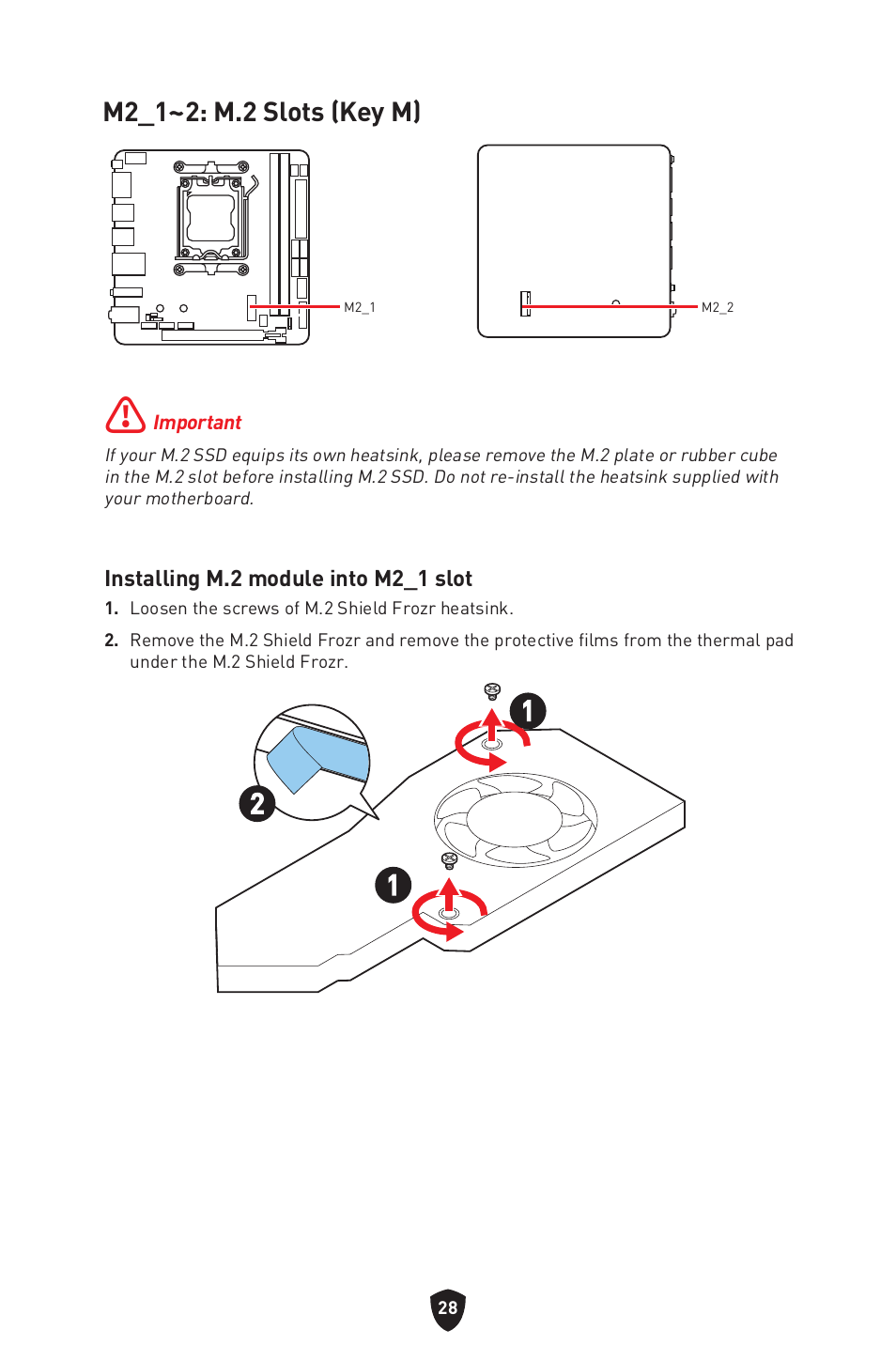 M2_1~2: m.2 slots (key m) | MSI MPG B650I EDGE WIFI AM5 Mini-ITX Motherboard User Manual | Page 30 / 397