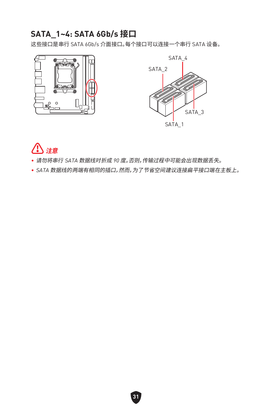 Sata_1~4: sata 6gb/s 接口 | MSI MPG B650I EDGE WIFI AM5 Mini-ITX Motherboard User Manual | Page 370 / 397