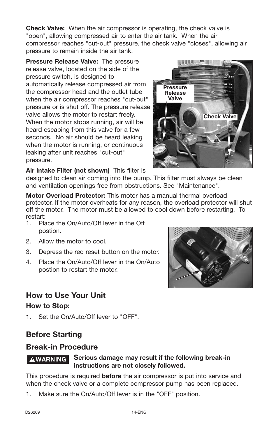 Before starting break-in procedure, How to use your unit | Delta 66-750 User Manual | Page 14 / 30