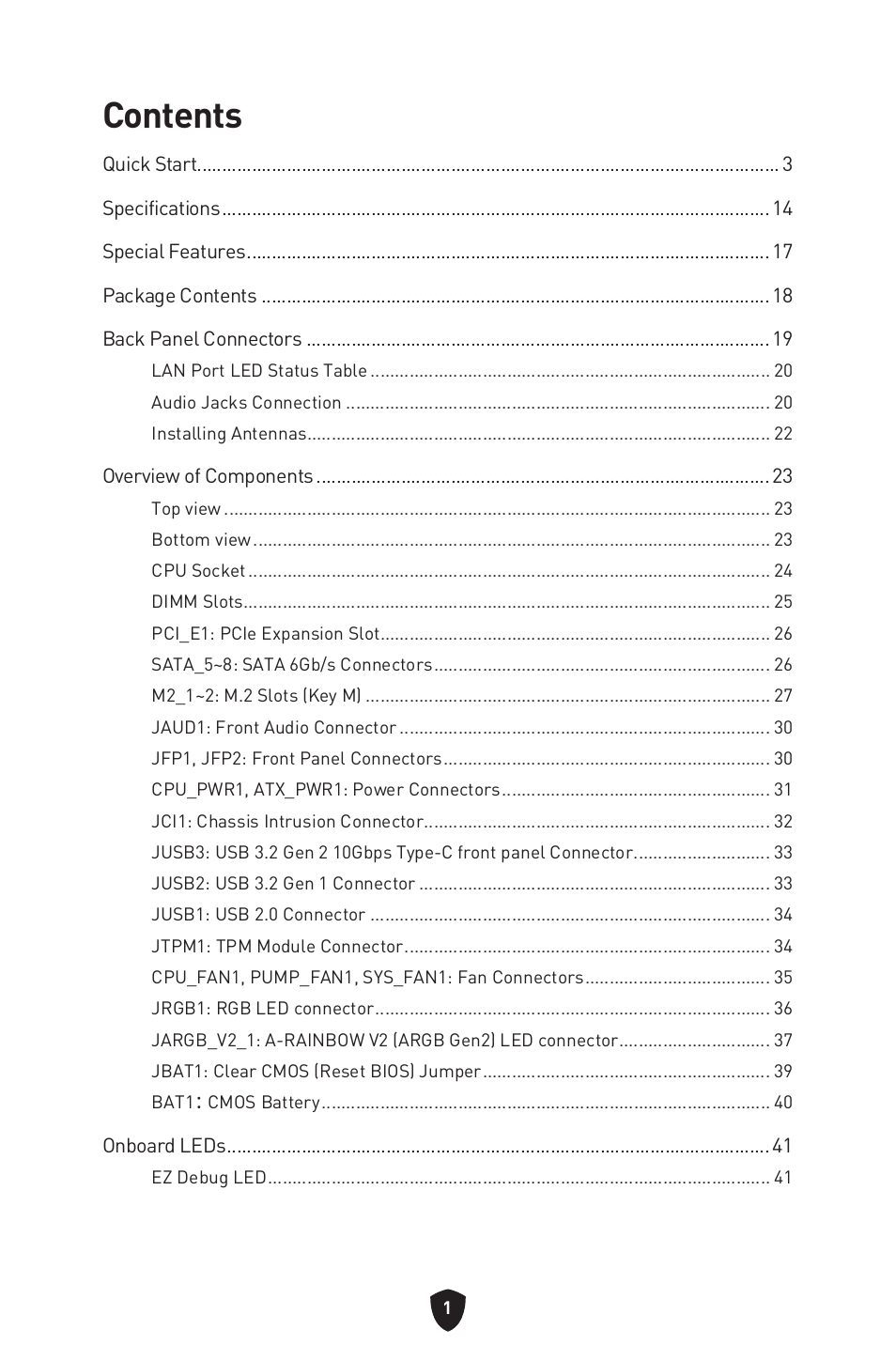 MSI MPG B760I EDGE WIFI LGA 1700 Mini-ITX Motherboard User Manual | Page 3 / 405