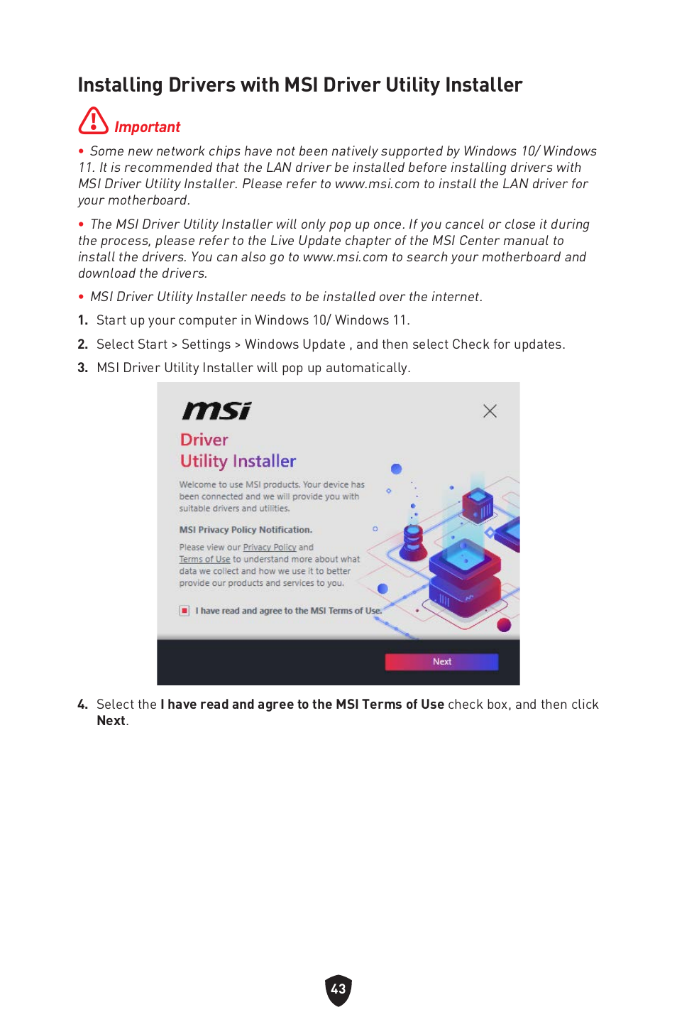 MSI MPG B760I EDGE WIFI LGA 1700 Mini-ITX Motherboard User Manual | Page 45 / 405