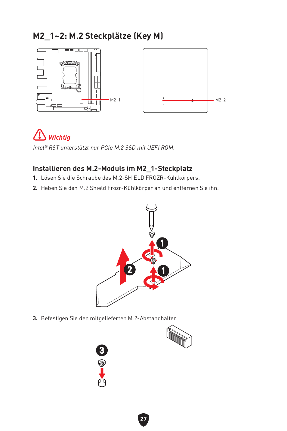 M2_1~2: m.2 steckplätze (key m) | MSI MPG B760I EDGE WIFI LGA 1700 Mini-ITX Motherboard User Manual | Page 78 / 405