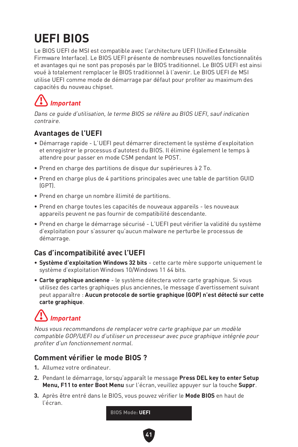 Uefi bios | MSI B450M-A PRO MAX II Micro-ATX Motherboard User Manual | Page 131 / 362