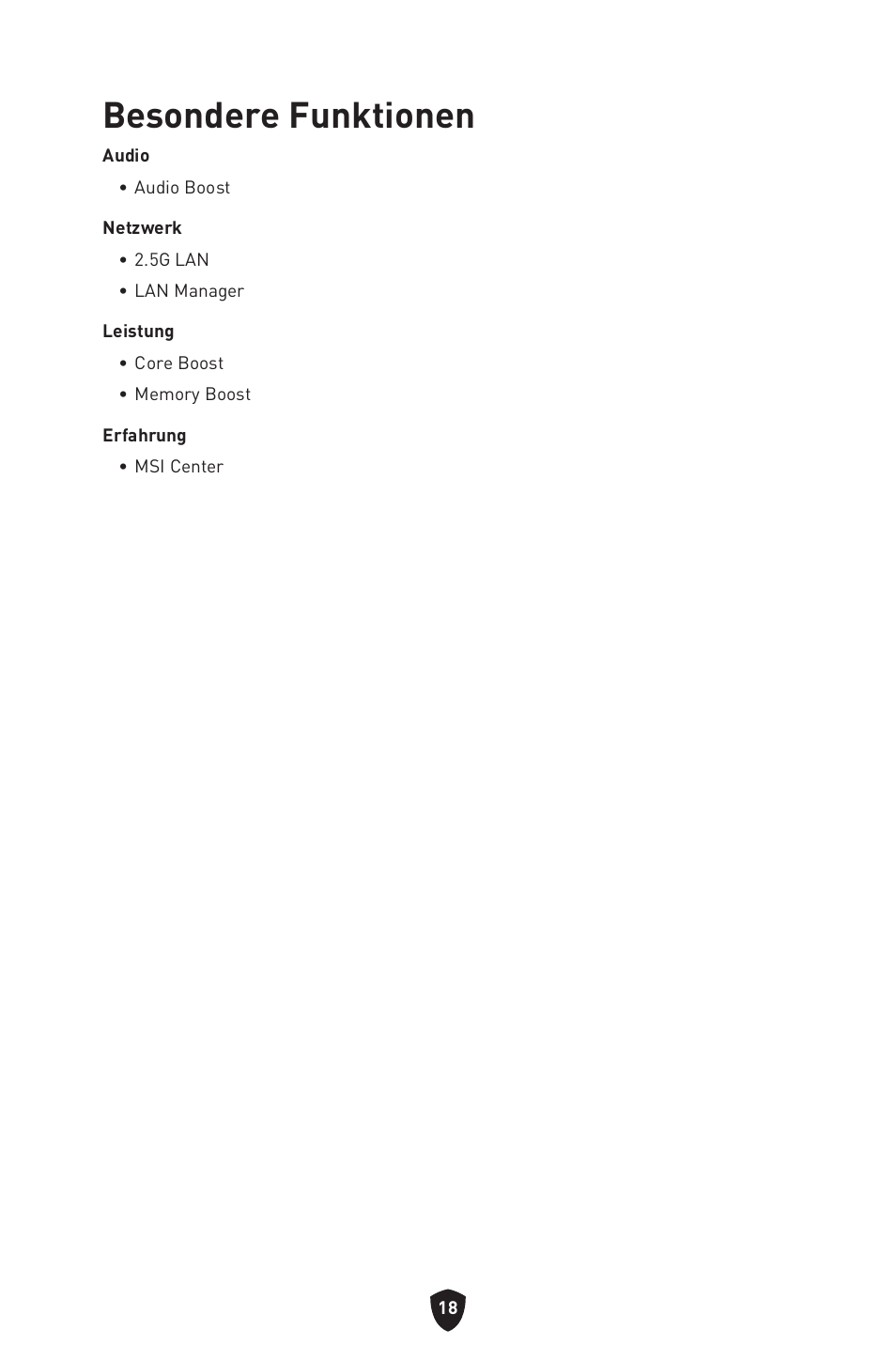 Besondere funktionen | MSI B450M-A PRO MAX II Micro-ATX Motherboard User Manual | Page 64 / 362