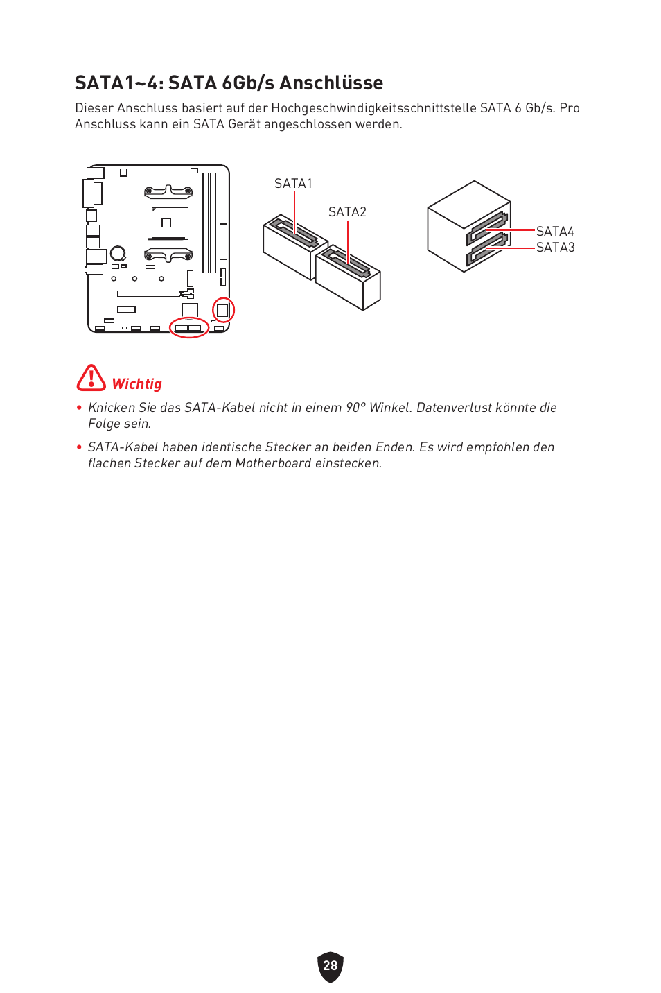 Sata1~4: sata 6gb/s anschlüsse | MSI B450M-A PRO MAX II Micro-ATX Motherboard User Manual | Page 74 / 362