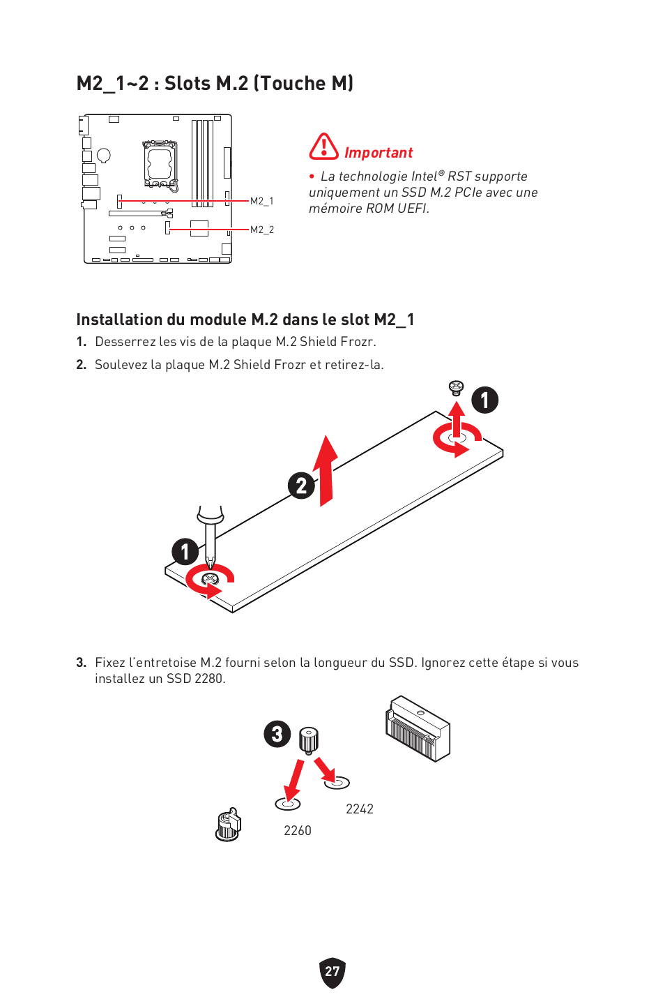 M2_1~2 : slots m.2 (touche m) | MSI PRO B760M-P DDR4 LGA 1700 Micro-ATX Motherboard User Manual | Page 123 / 386