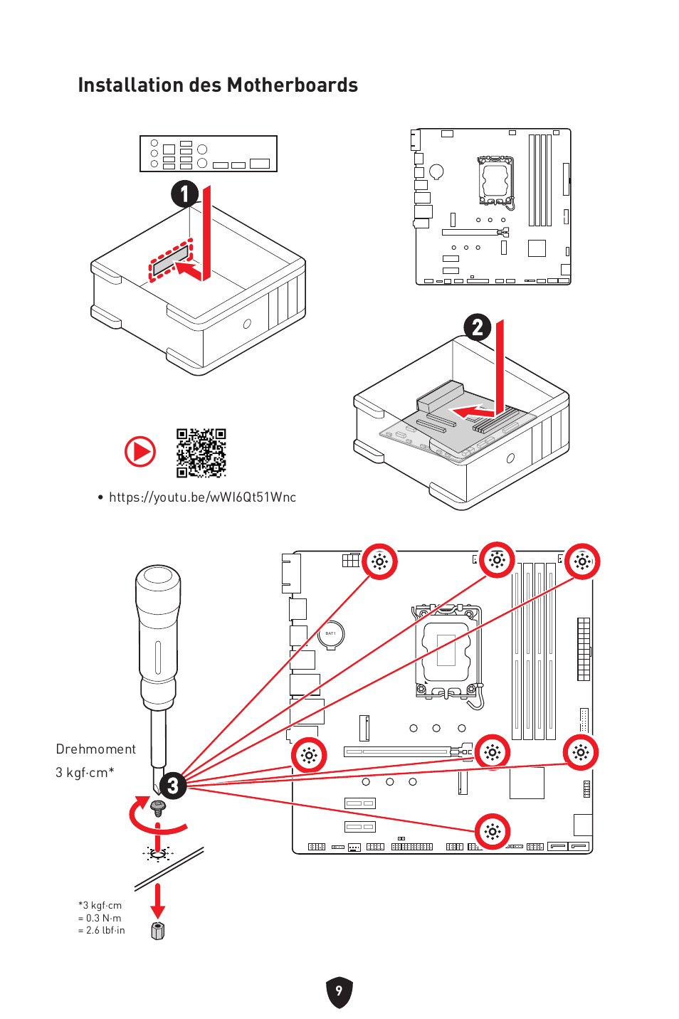 Installation des motherboards 2 2 | MSI PRO B760M-P DDR4 LGA 1700 Micro-ATX Motherboard User Manual | Page 58 / 386