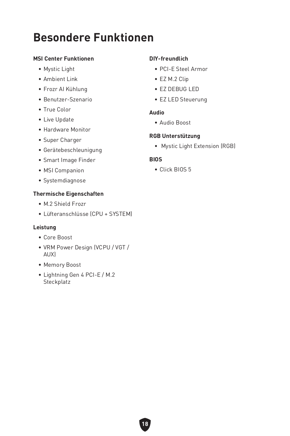 Besondere funktionen | MSI PRO B760M-P DDR4 LGA 1700 Micro-ATX Motherboard User Manual | Page 67 / 386