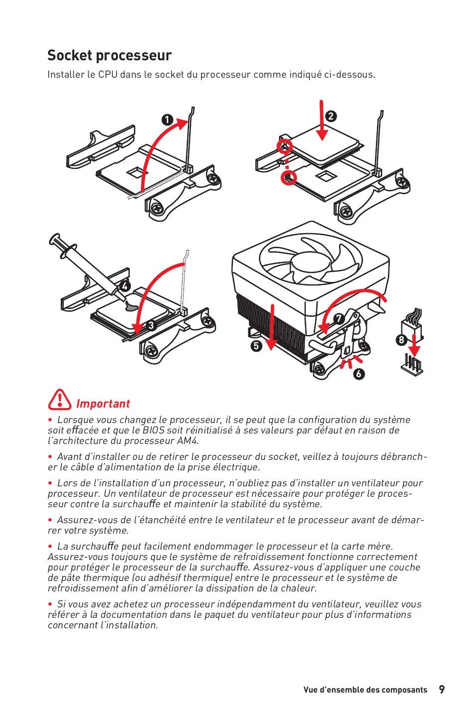 Socket processeur | MSI B450M-A PRO MAX AM4 Micro-ATX Motherboard User Manual | Page 49 / 165