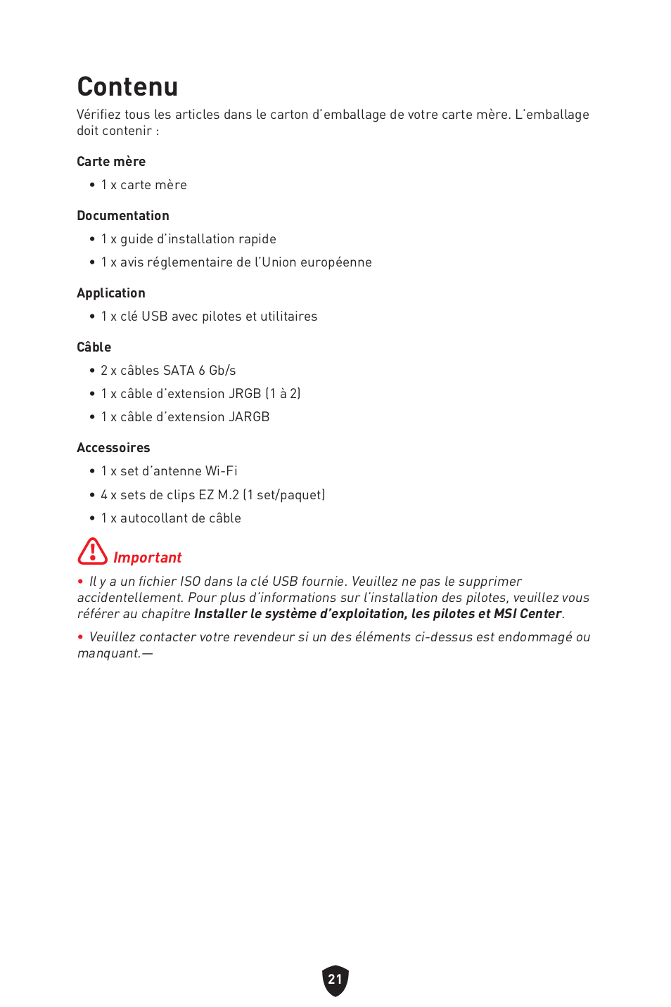 Contenu | MSI MPG Z790 CARBON WIFI LGA 1700 ATX Motherboard User Manual | Page 151 / 524