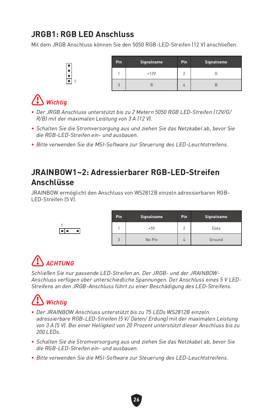 Jrgb1: rgb led anschluss | MSI MAG B660M MORTAR WIFI DDR4 Micro-ATX Motherboard User Manual | Page 122 / 262