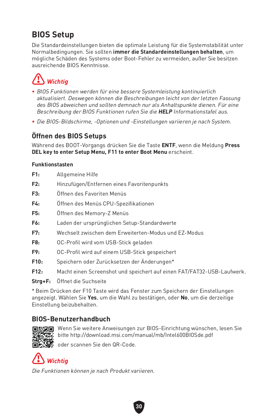 Bios setup | MSI MAG B660M MORTAR WIFI DDR4 Micro-ATX Motherboard User Manual | Page 126 / 262