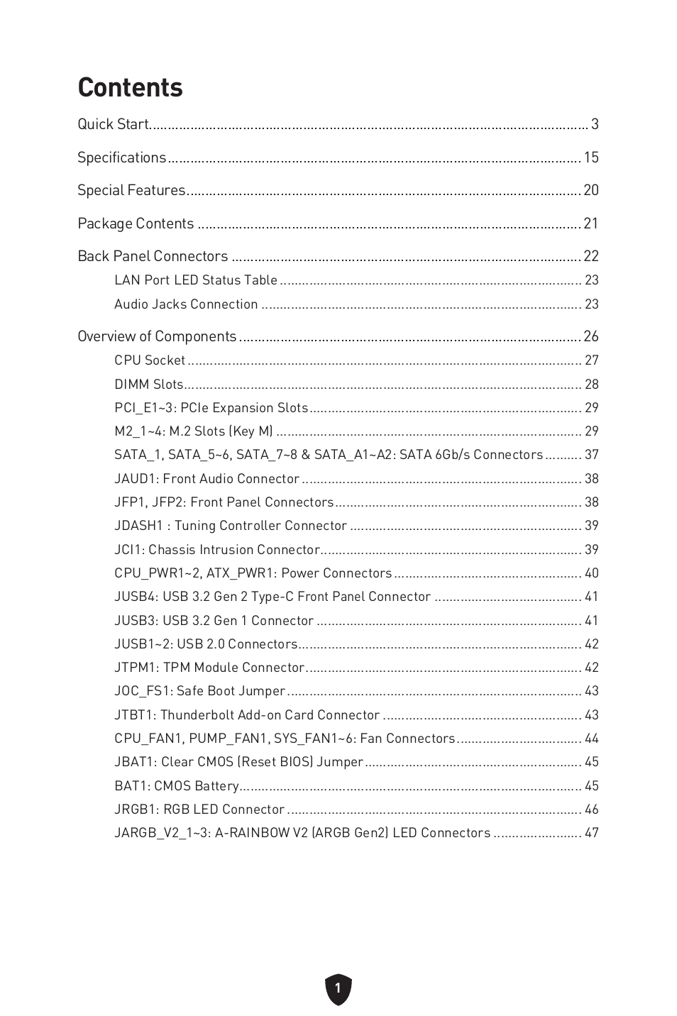 MSI MAG Z790 TOMAHAWK WIFI LGA 1700 ATX Motherboard User Manual | Page 3 / 470