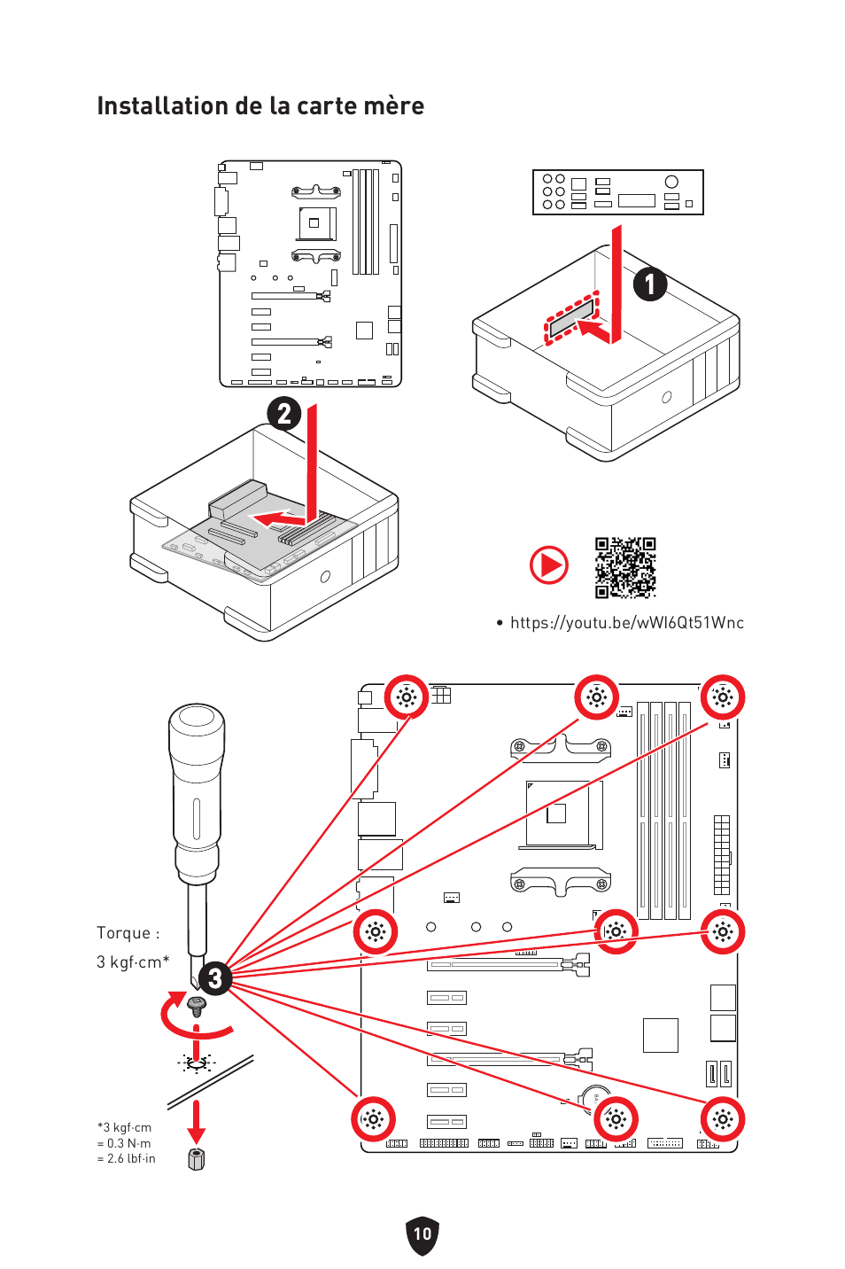 Installation de la carte mère 2 1 | MSI B550 GAMING GEN3 AM4 ATX Motherboard User Manual | Page 104 / 379