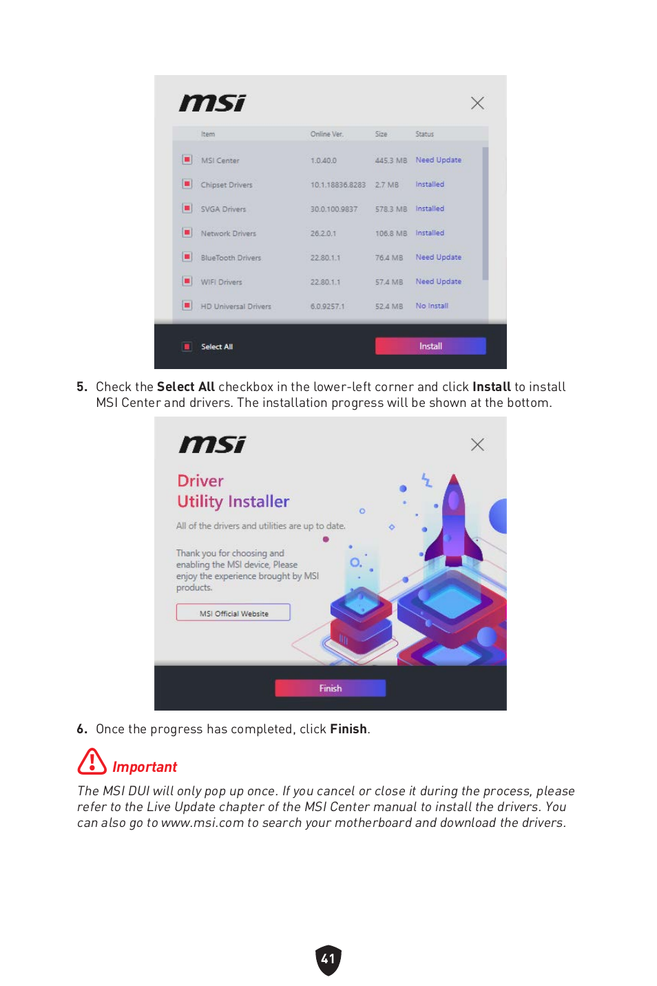 MSI B550 GAMING GEN3 AM4 ATX Motherboard User Manual | Page 43 / 379