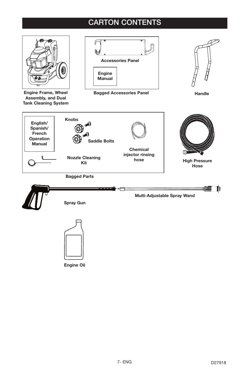 Carton contents | Delta DT2400CS User Manual | Page 7 / 24