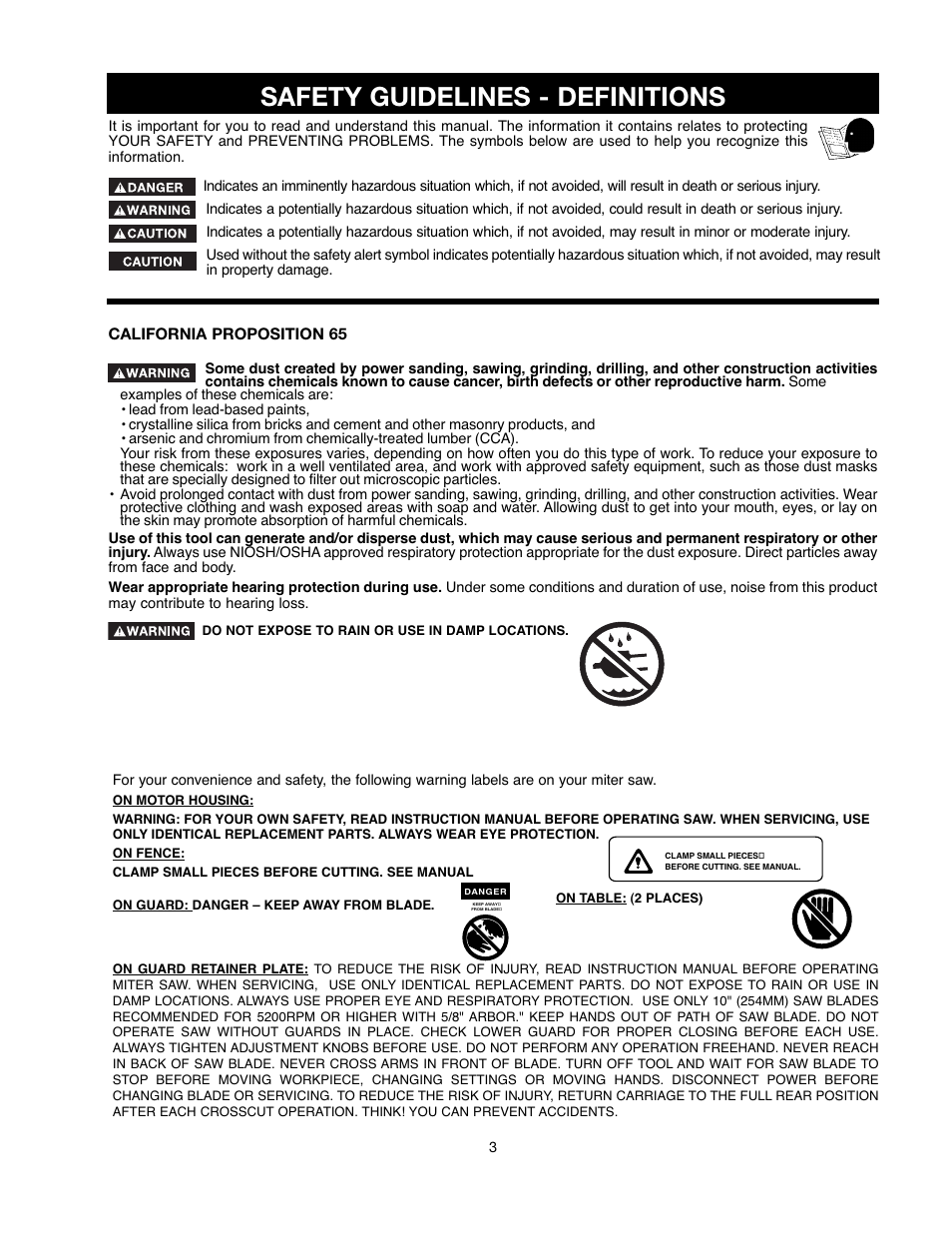 Safety guidelines - definitions | Delta 90513776 User Manual | Page 3 / 52