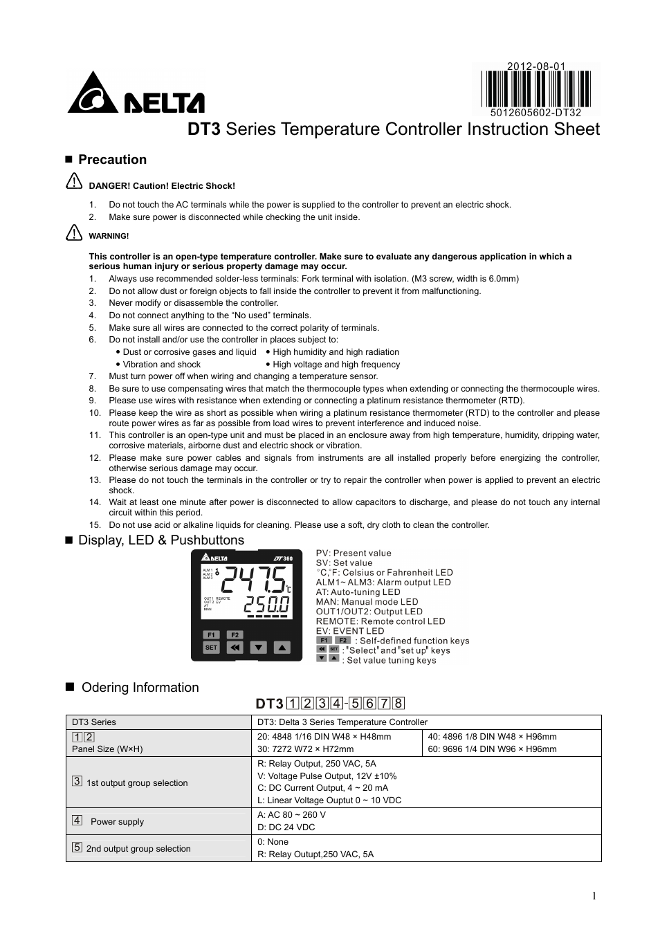 Delta DT3 User Manual | 21 pages