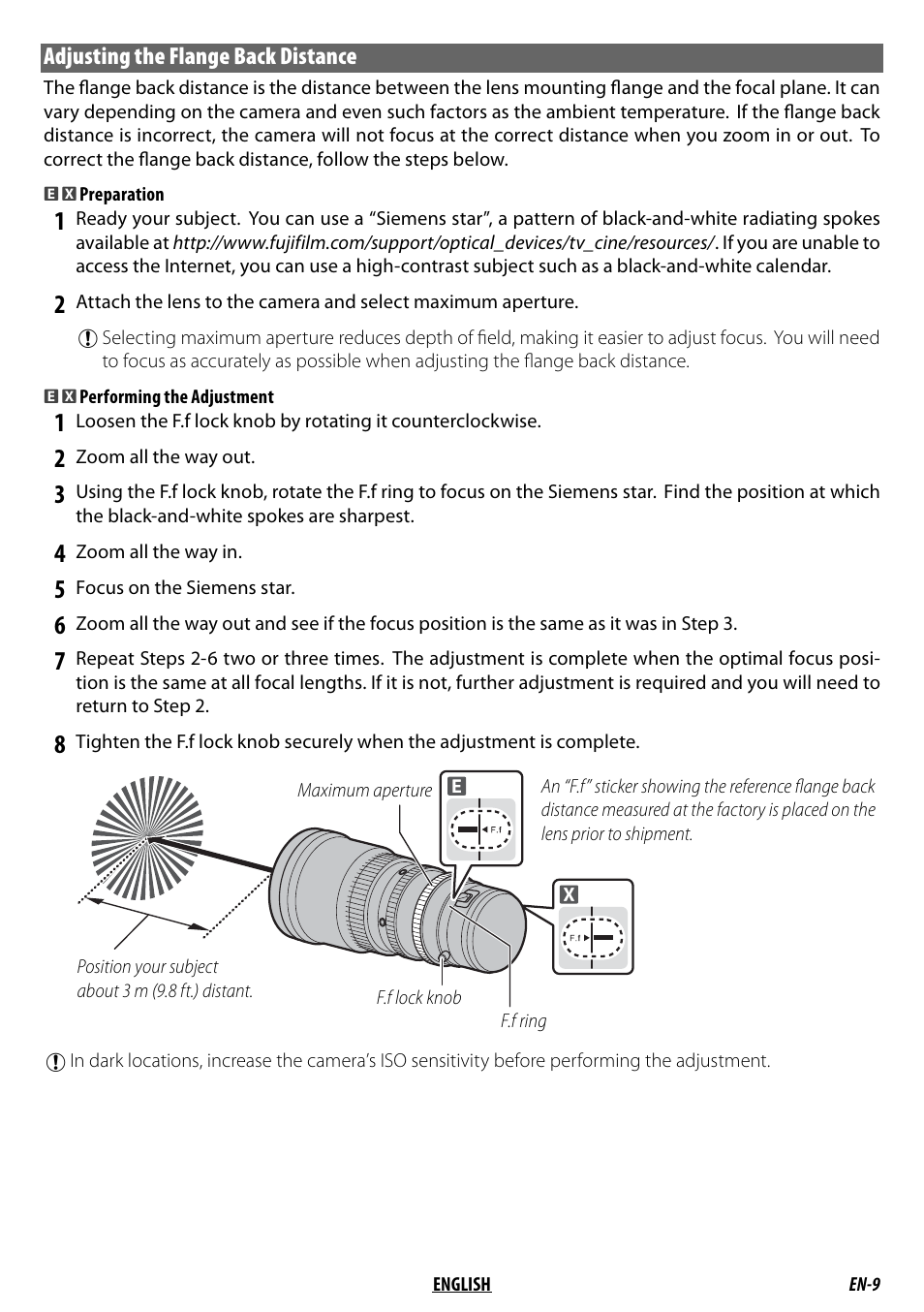 FujiFilm MKX18-55mm T2.9 Lens (Fuji X-Mount) User Manual | Page 19 / 68